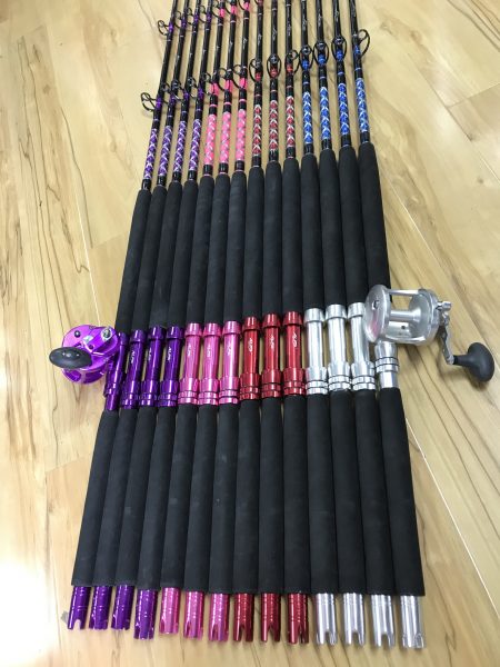 Kingfish Custom Colored Rods Side