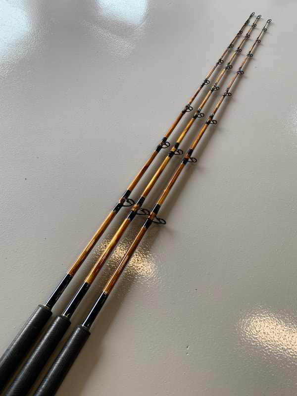 6’6” Jigging Rods Painted Wood Grain Rods View