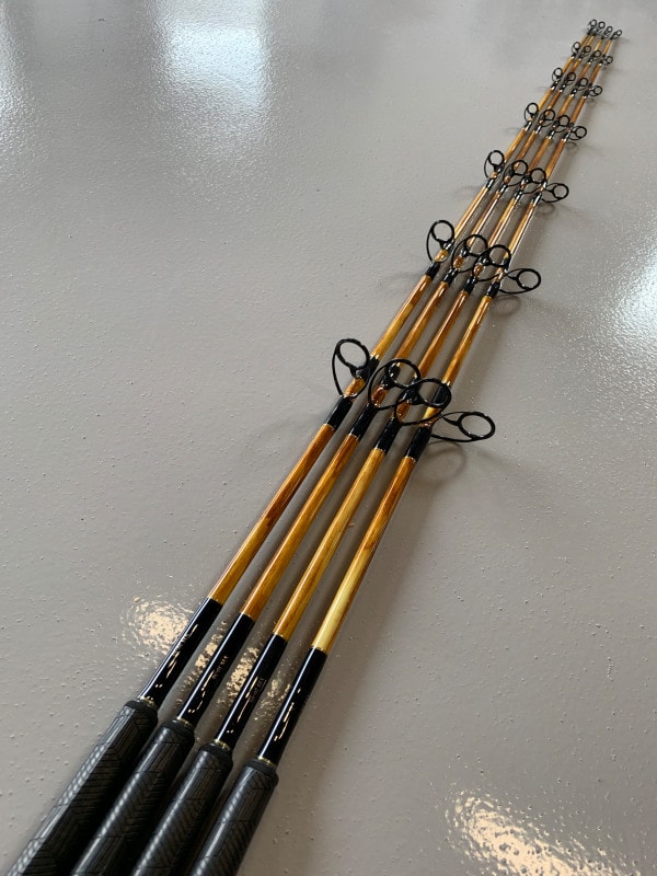 6’6” Spin Jig Rods Painted Wood Grain Rods