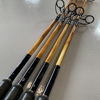6’6” Spin Jig Rods Painted Wood Grain Rods Feature