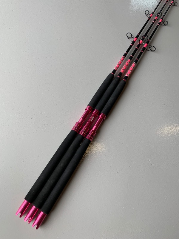 6’6” Fluke Slayer Spinning Rod (Pink)