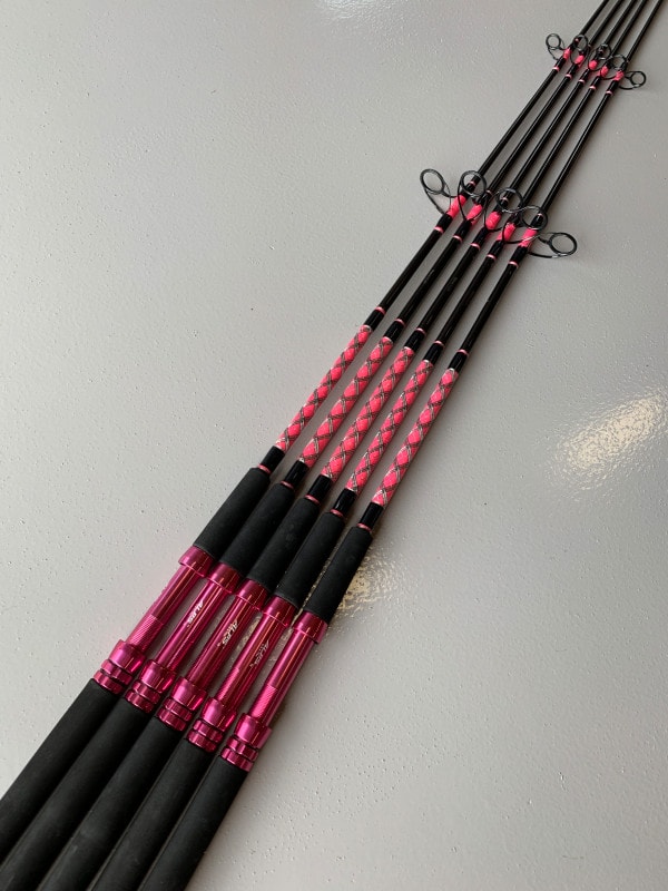 7’ 15-25# Graphite Spinning Rod (Pink)